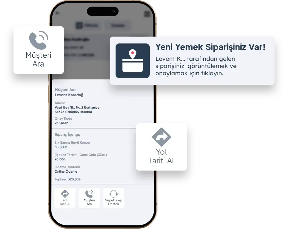 Anlık Sipariş Bildirimleri Alın